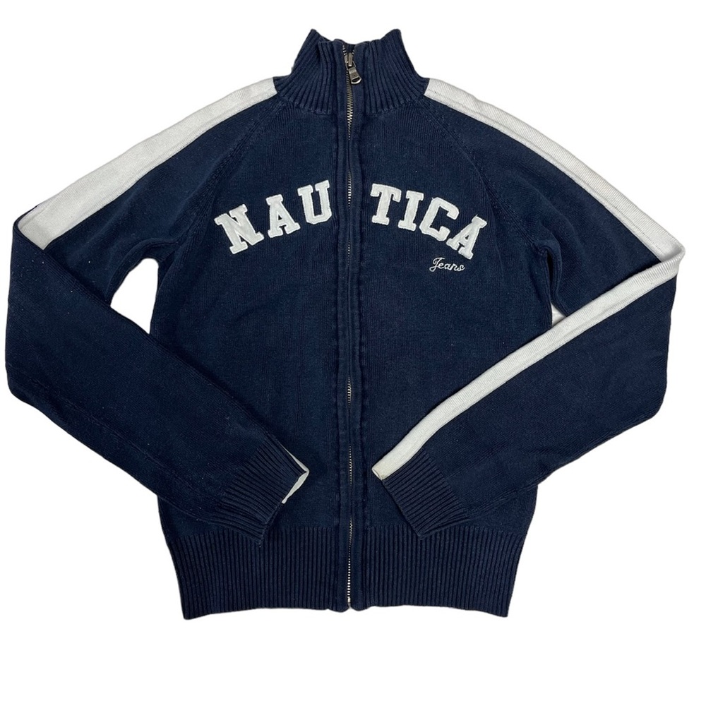 Nautica Jeans Sweater Bomber Jacket Small